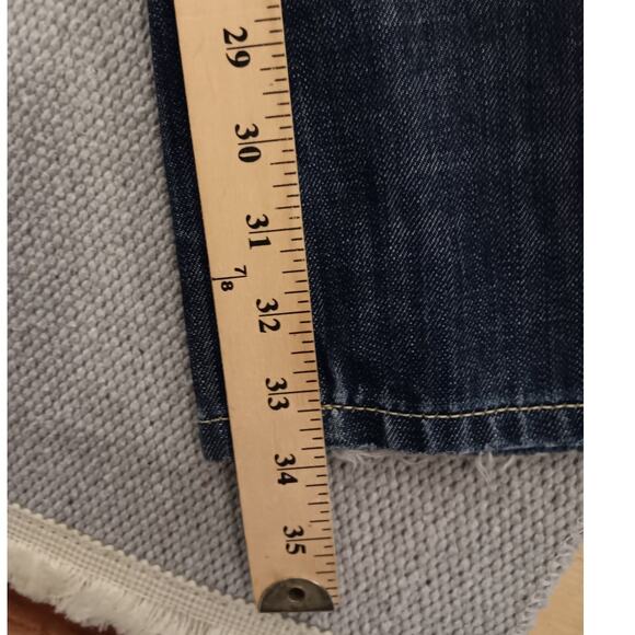 Express Jeans Rocco Mens 33X34 Dark Wash Slim Boot Cut Distressed Street - Picture 15 of 16